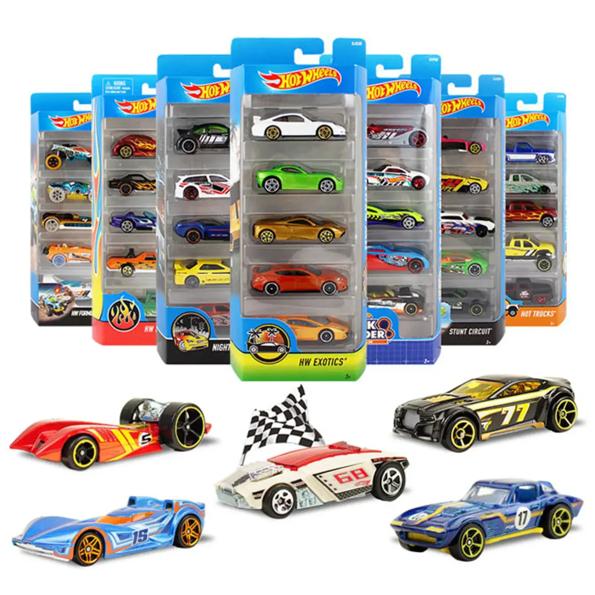 Hot Wheels - Pack 5 Veículos