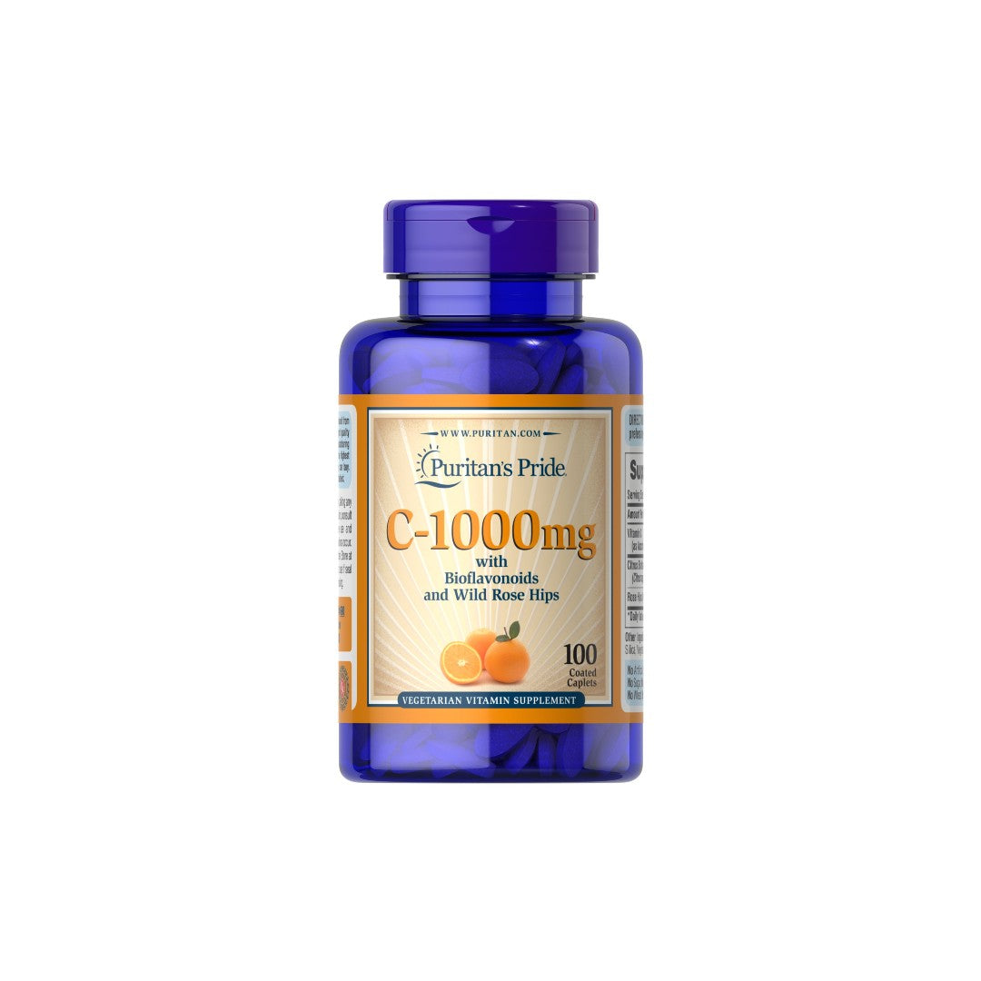 Vitamin C-1000 mg with Bioflavonoids & Rose Hips 100 Coated Caplets
