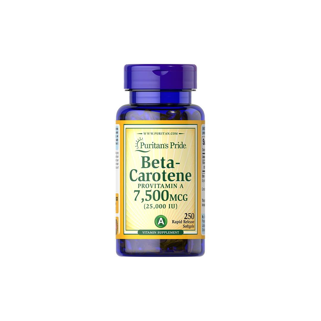 Beta-Carotene (Provitamin A) 25000 IU 250 Rapid Release Softgels