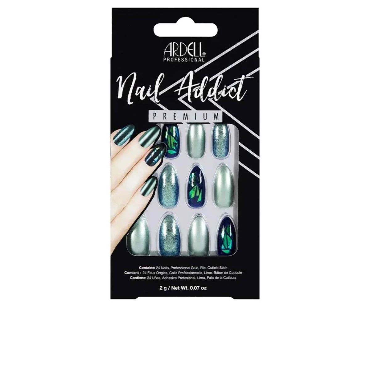 Nail addict Green Glitter Chrome