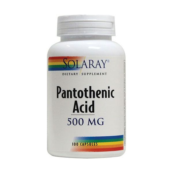 Solaray Pantothenic Acid 500mg 100 Cápsulas