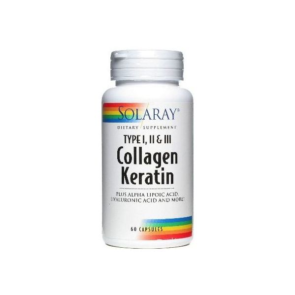 Solaray Collagen Keratina 60 Cápsulas