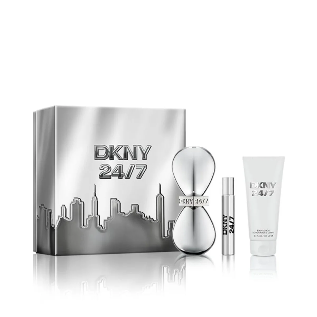 DKNY 24/7 Woman Eau de Parfum 100ml + Eau de Parfum 15ml + Loção Corporal 100ml Coffret