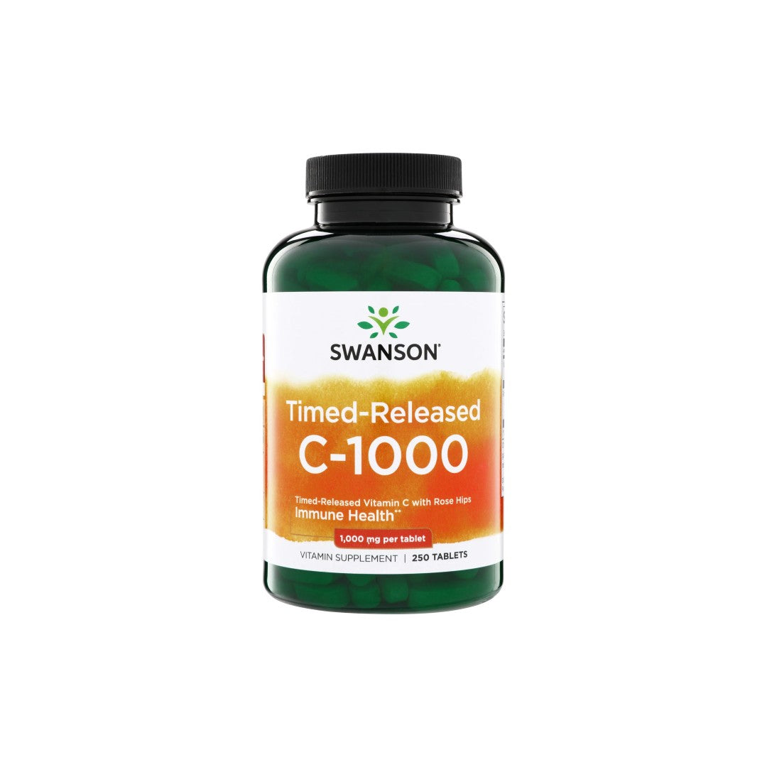 Timed-Released Vitamin C-1000 with Rose Hips 250 Tablets