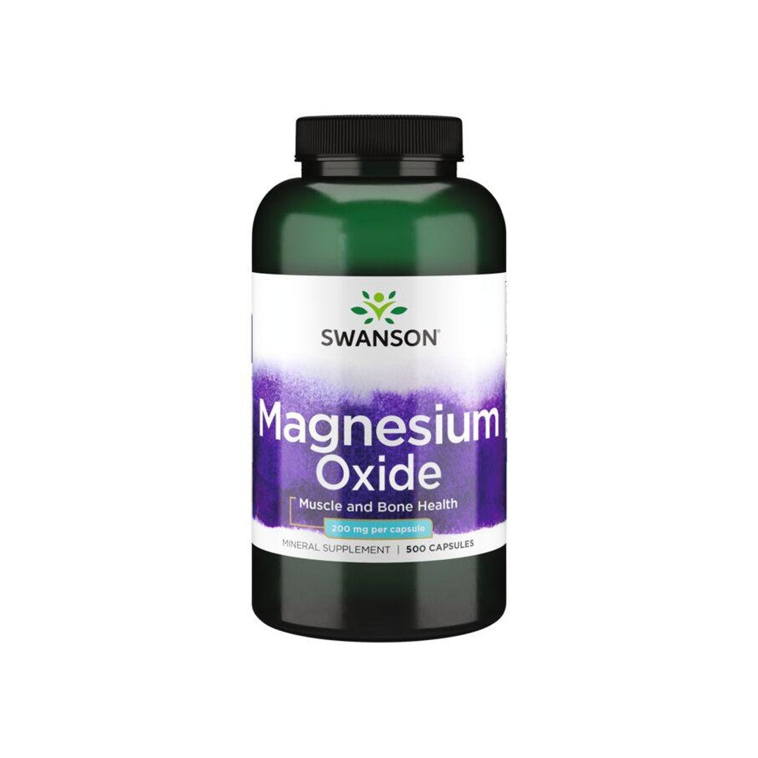 Magnesium Oxide 200 mg 500 Capsules