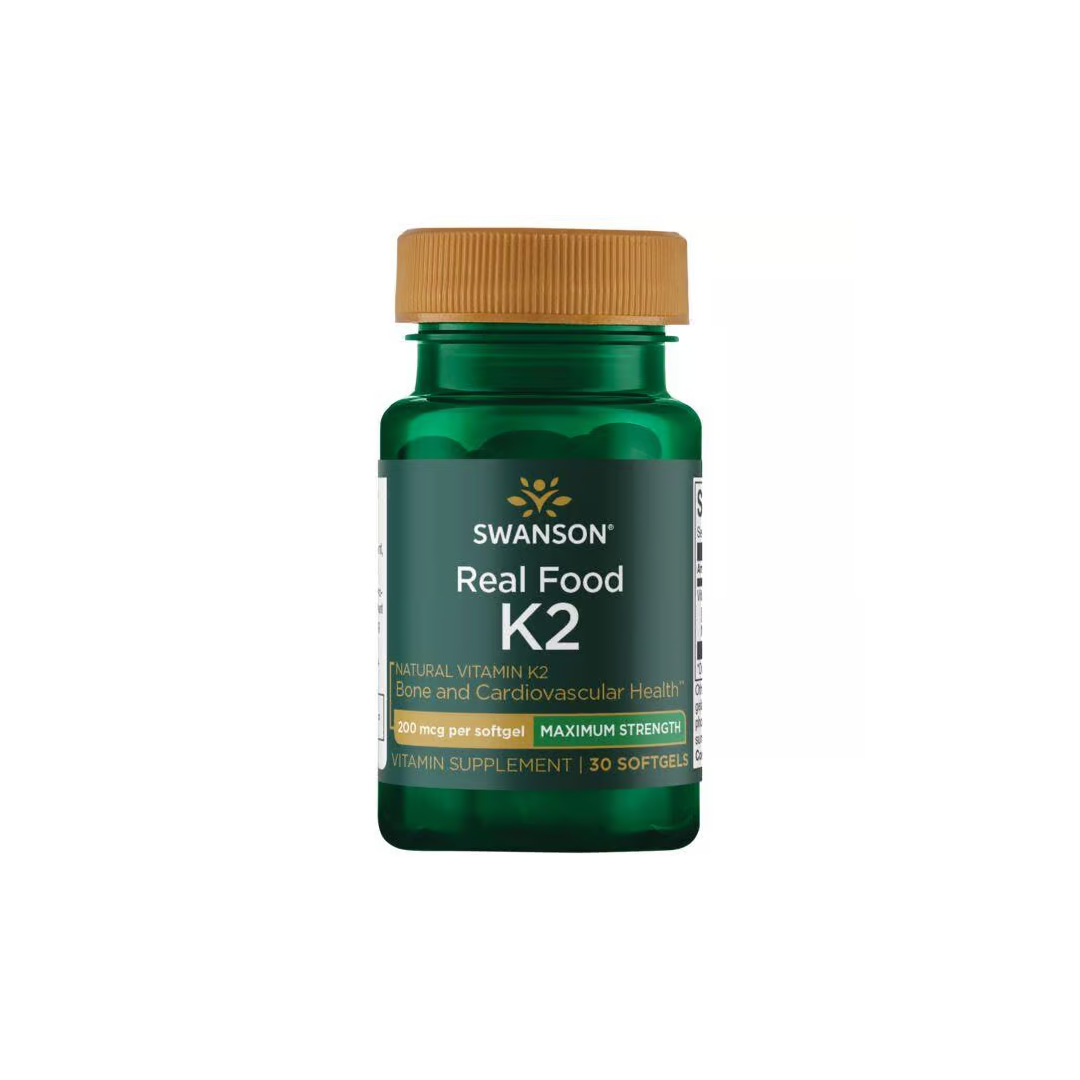 Real Food Vitamin K2 200 mcg 30 Softgels