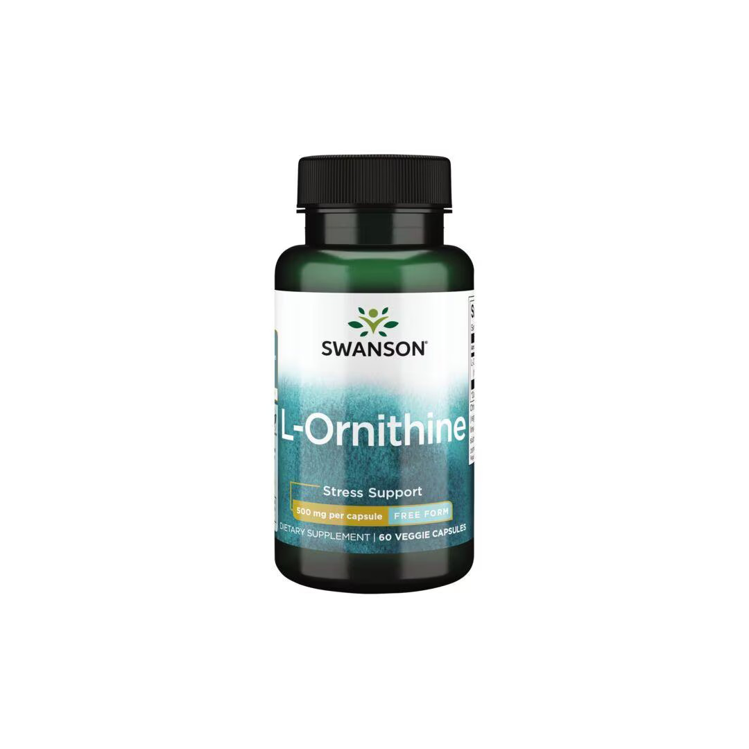 L-Ornithine 500 mg 60 Veggie Capsules