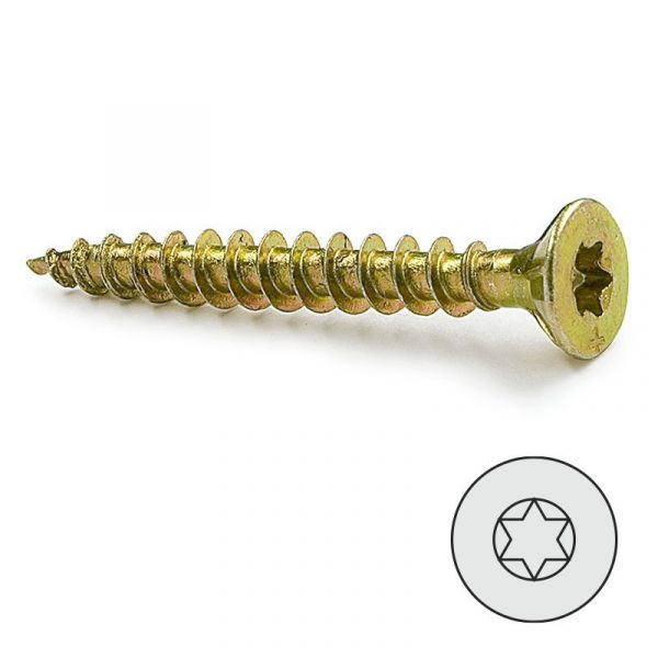 Ucafix Parafuso Rosca Madeira Cabeza Plana Torx Largo 60mm Diámetro 4.5mm - 9011.1068