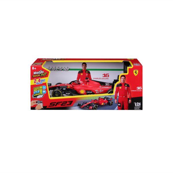 Maisto Carro Telecomandado Ferrari Formula 1 Charles Leclerc SF 23 RC 1:24 2.4 Ghz USB Vermelho