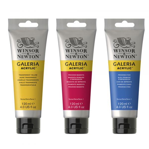 Winsor & Newton Acrílico Galeria, 120 ml Tom Amarelo Cádmio Escuro (115) Saco 120 Mililitros