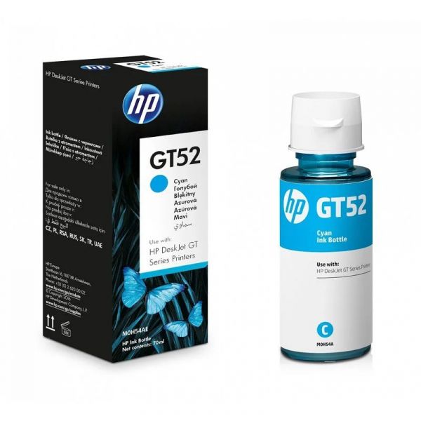 Tinteiro HP Garrafa de Tinta GT52 Ciano