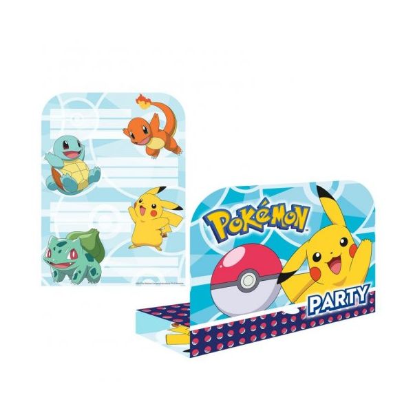 Amscan 8 Convites Pokémon