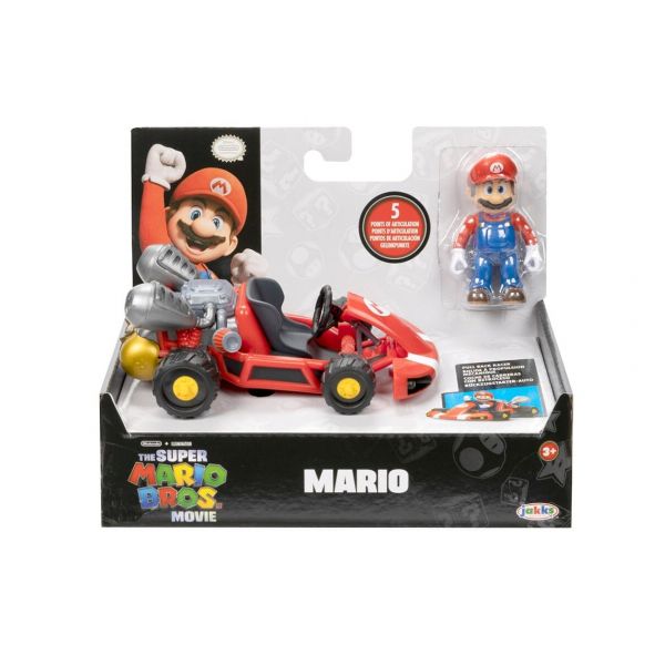 Jakks Pacific Super Mario Bros Movie Super Mario com Kart 7cm