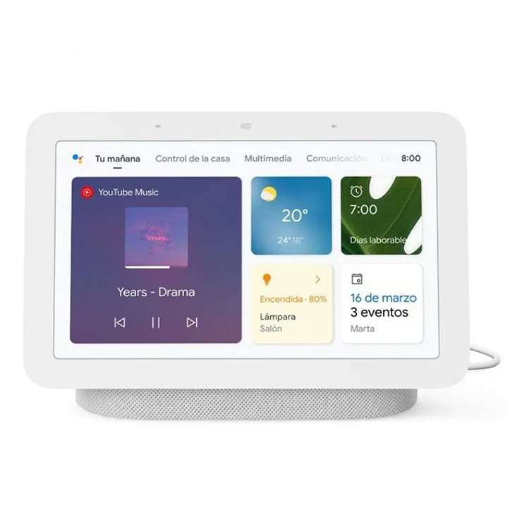 Google Nest Hub 2ª Geração White – Assistente Inteligente com Ecrã Tátil 7″ e Google Assistant