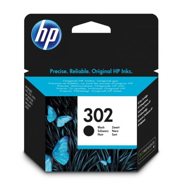 Tinteiro HP 302 F6U66AE Black