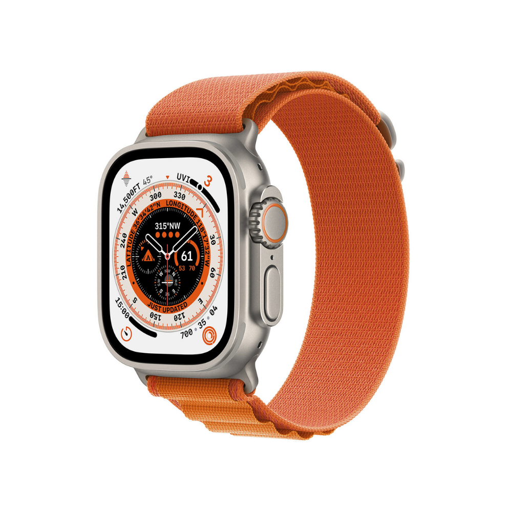 Apple Watch Ultra GPS+Cellular 49mm Titânio c/ Loop Alpine Orange Grade A – Usado