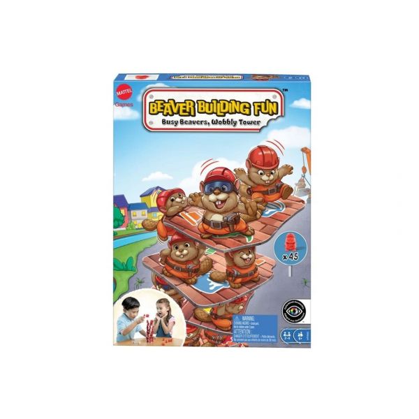 Mattel Jogo de Tabuleiro Construção Divertida com Castores HPW60