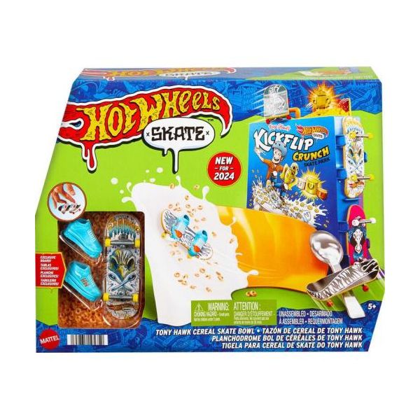 Mattel Hot Wheels Skate para dedos, rampa cereais HTP09
