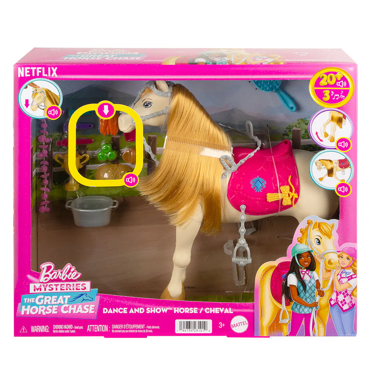 Barbie Mysteries The Great Horse Chase - Cavalo com Acessórios