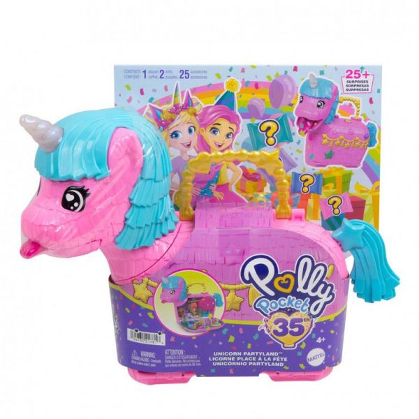 Polly Pocket Boneca em Caixa com Janela para a 35ª Festa Especial do Unicórnio