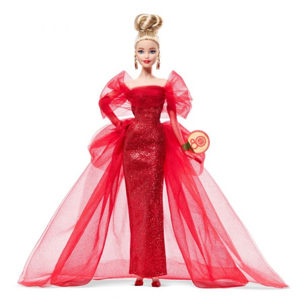 Barbie Boneca Loira 80º Aniversário