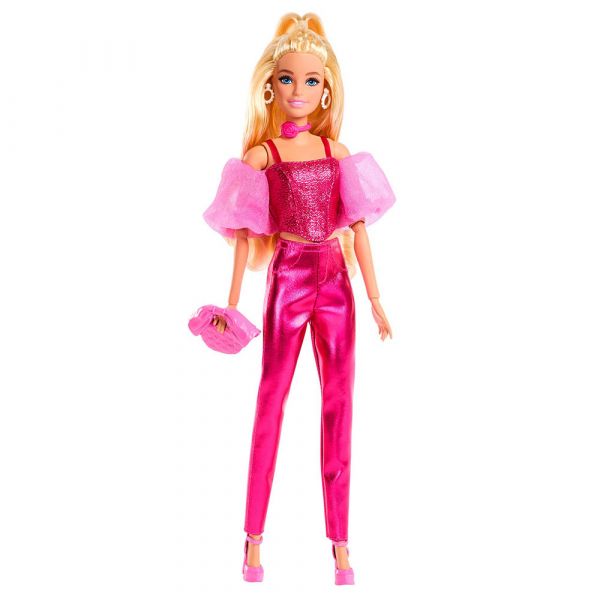 Barbie Boneca Deluxe Metálica Com Corset Pink