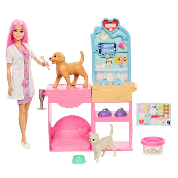 Barbie "Você Pode Ser" Clínica Veterinária Rosa