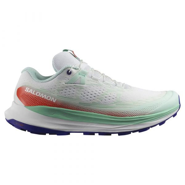 Salomon Sapatilhas de Trail Running Ultra Glide 2 White / Electric Green / Cherry Tomato 44
