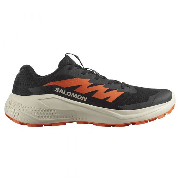 Salomon Sapatilhas de Trail Running Alphaglide Black / Rainy Day / Red Orange 46