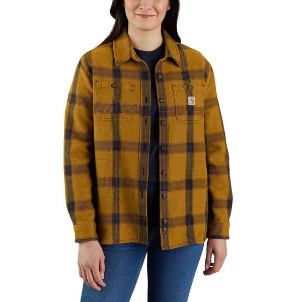 Carhartt Twill Plaid Loose Fit Long Sleeve Shirt Amarelo L