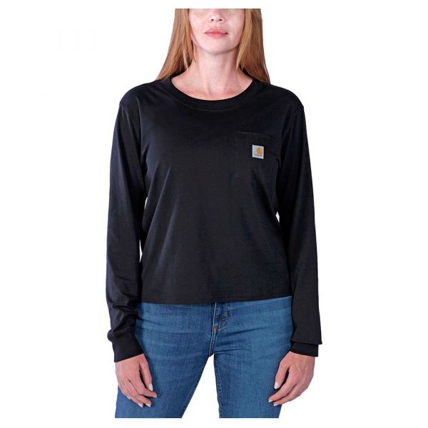 Carhartt Lightweight Pocket Long Sleeve Round Neck T-shirt Preto XS
