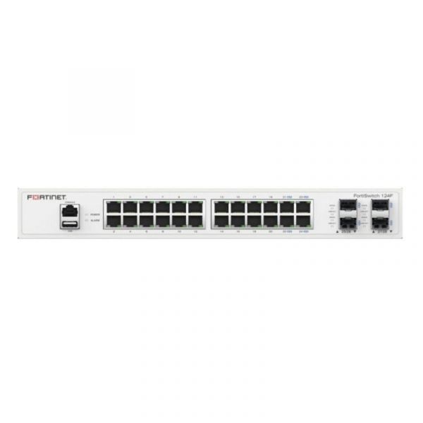 Fortinet FS-124F Switch Gerido 24x Gigabit Ethernet 4x SFP+ L2 Rack 1U Branco