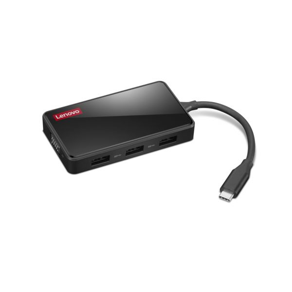 Lenovo Estação de Acoplamento 100 USB-C Travel Dock HDMI VGA USB RJ45 Power Delivery Preto