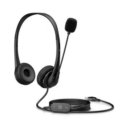 Auriculares HP G2 Stereo / Microfone / USB / Preto