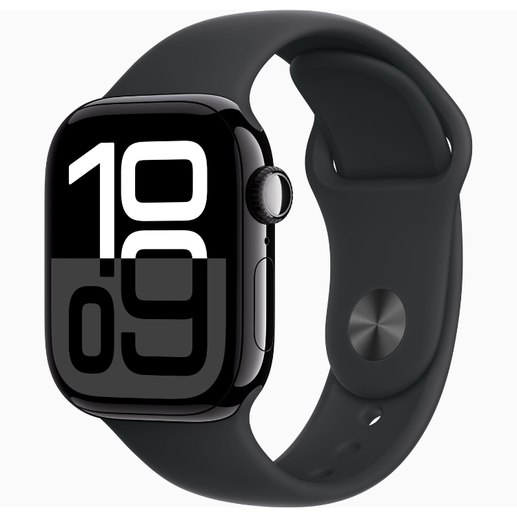 Smartwatch Apple Watch Series 10 GPS 42mm Alumínio Preto c/ Bracelete Desportiva Preto M/L