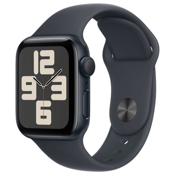 Apple Watch SE (2024) GPS 40mm Alumínio Midnight c/ Bracelete Desportiva Midnight - Medium/Large