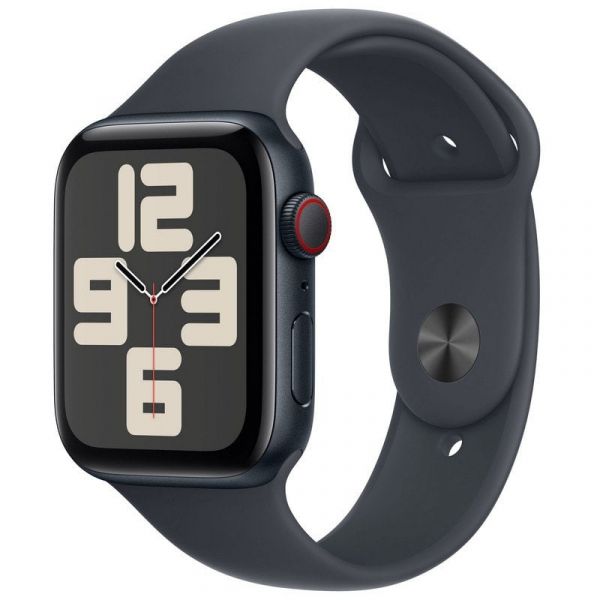 Apple Watch SE (2024) GPS+Cellular 44mm Alumínio Midnight c/ Bracelete Desportiva Midnight - Medium/Large