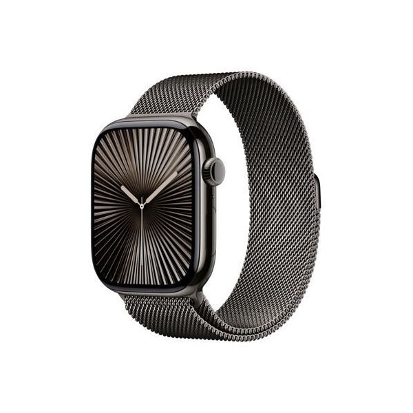 Apple Watch Series 10 GPS + Cellular 46mm Titanium Slate c/ Bracelete Loop Milanesa Slate - Small/Medium
