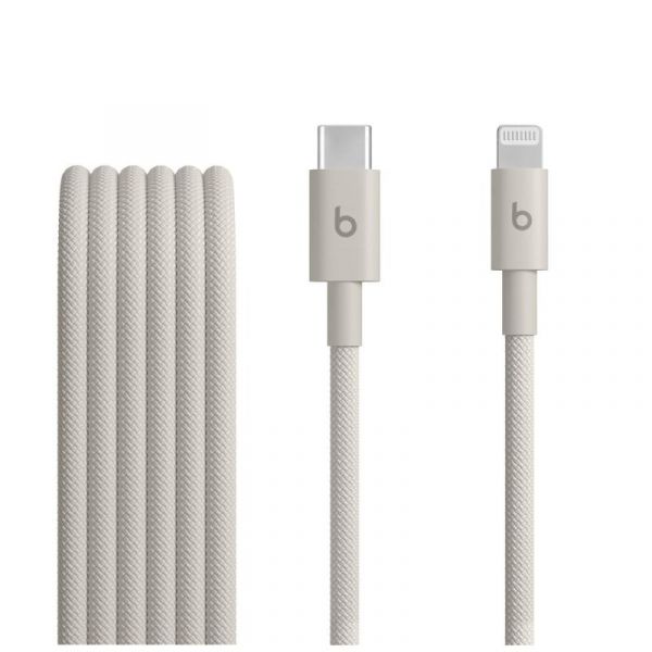 Cabo Apple Beats Lightning para USB C 1,5 m Branco Trançado