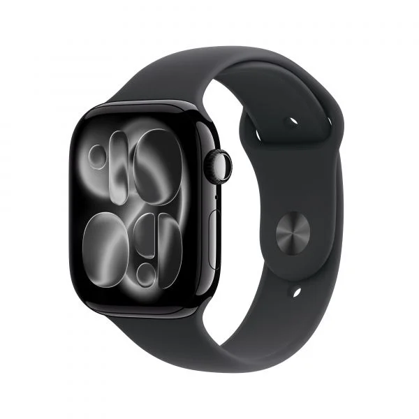 Apple Watch Series 11 GPS 46mm Alumínio Preto Brilhante c/ Bracelete Desportiva Preto S/M