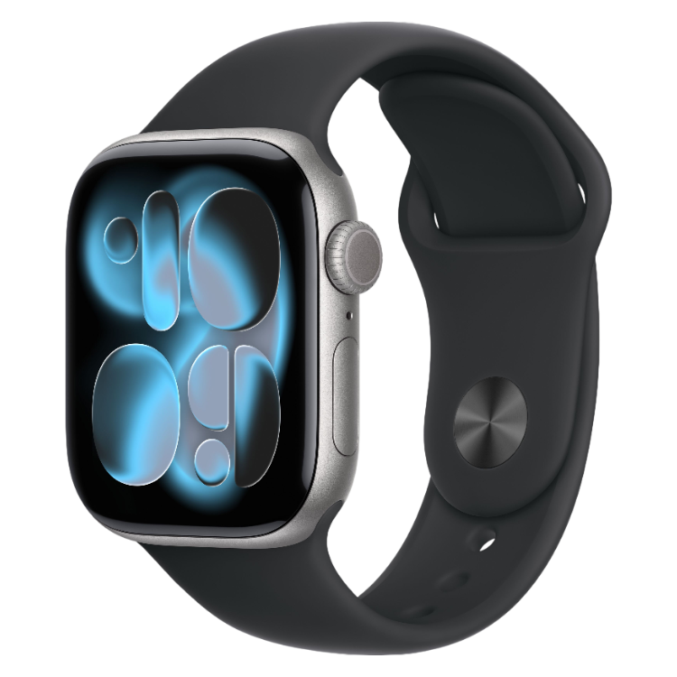 Smartwatch Apple Watch Series 11 GPS 46mm Alumínio Cinzento c/ Bracelete Desportiva Preto - S/M