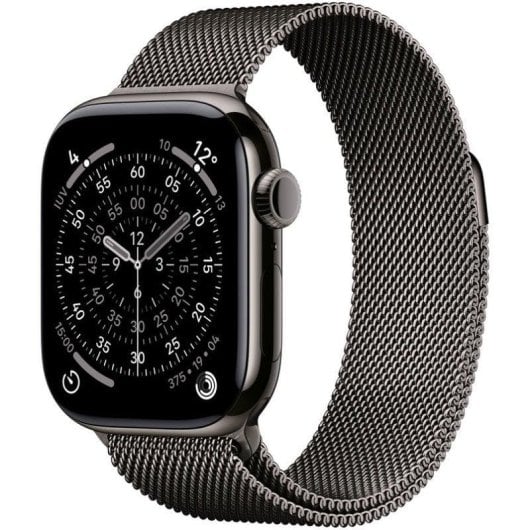 Apple Watch Series 11 GPS + Cellular 42mm Titânio Ardósia c/ Bracelete Loop Milanesa Ardósia