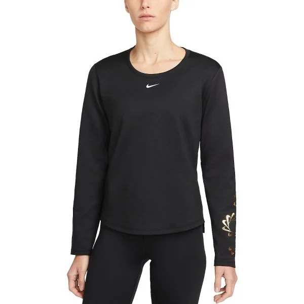 Nike Camisola Therma-fit One S Graphic Long-sleeve Top dq6178-010 Xs Preto