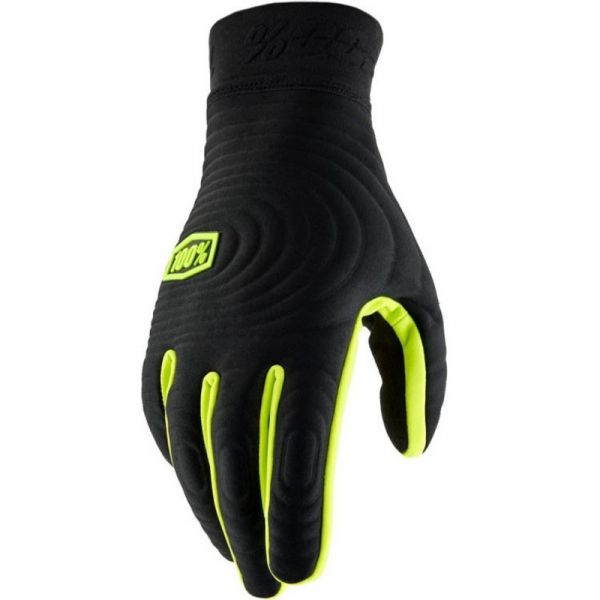 100% Luvas Brisker Xtreme Black / Yellow Fluor L