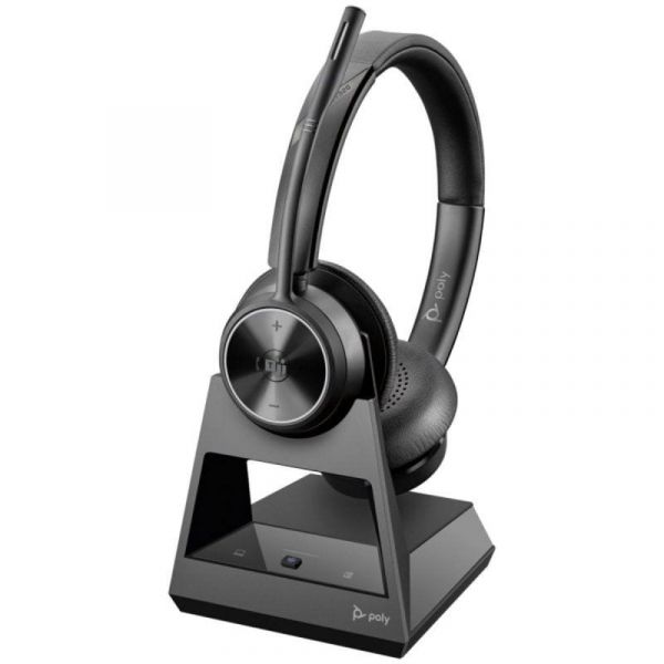 Auricular POLY Savi 7320 Office Sem Fios DECT Até 180m 13h Autonomia Preto