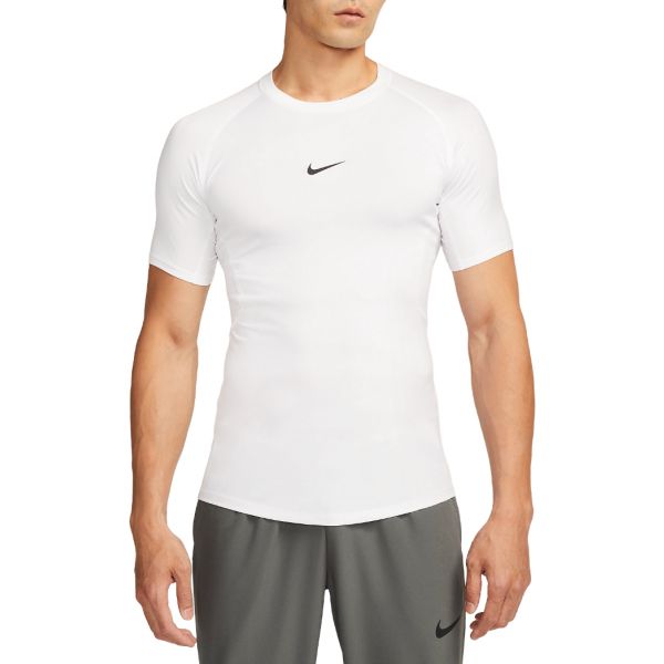 Nike T-shirt M Np Df Tight Top Ss fb7932-100 S Branco
