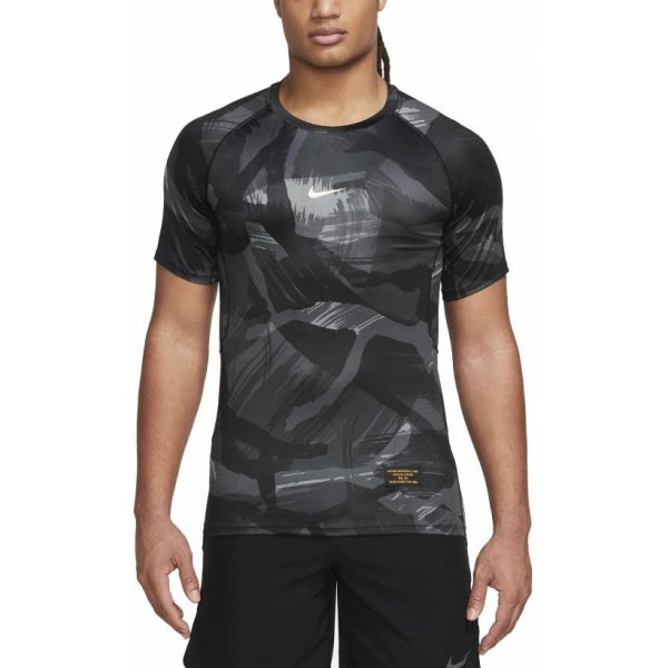Nike T-shirt M Np Df Slim Top Ss Camo Aop fb7934-010 M Cinzento