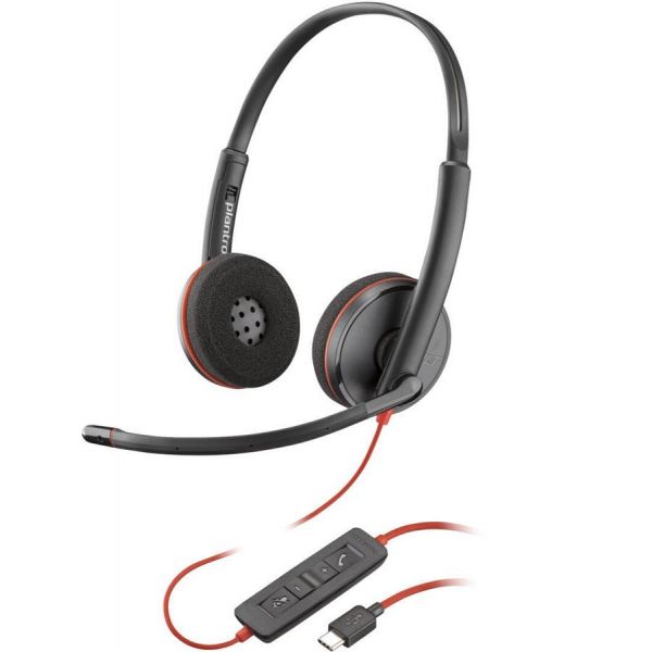 HP Poly Blackwire 3220 Blackwire 3200 Series auscultadores on Ear com Cabo