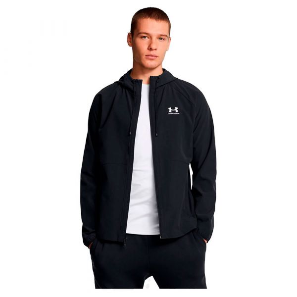Under Armour Casaco com Capuz Ua Stretch Wvn Windbreaker 6003001-001 S Preto