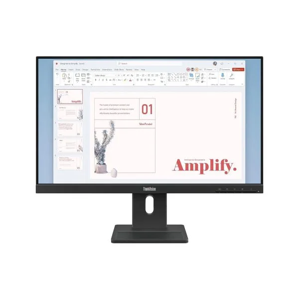 Monitor Lenovo ThinkVision E24-40 23.8" FullHD 100Hz IPS 4ms com Altura Ajustável e Altifalantes